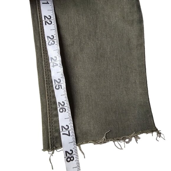 Express Stretch Ankle Legging Mid-Rise Cut Off Jeans Distressed Women Size 0R - Picture 10 of 12